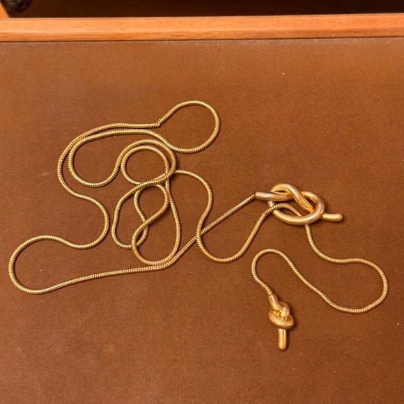 Madewell Gold Lariat Knot Necklace - Picture 4 of 4